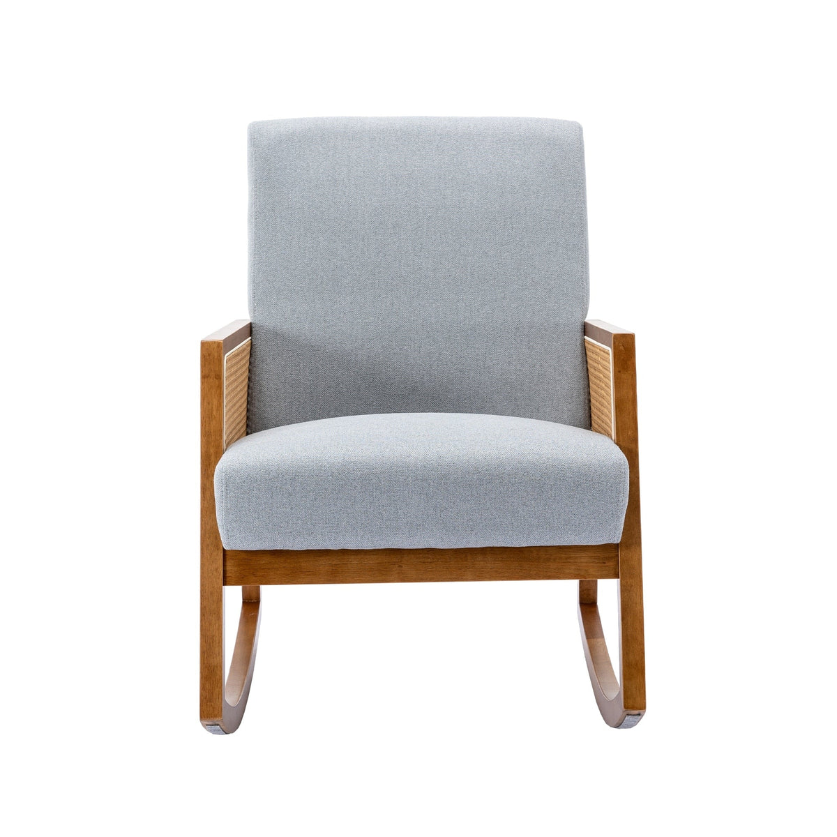 Upholstered Tall Back Gliding Rocking Armchair