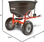 Tow-Behind Lawn And Garden Broadcast Spreader, 130 lb, 10-12 ft Spread - 45-0463