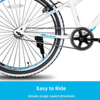 Kids' Single-Speed Mountain Bike, 20-Inch/24-Inch - White Wall Knobby Tires