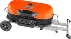 Portable Stand-Up Propane Grill, Black, 3 Burners - 285