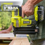 RYOBI ONE+ 18V 18-Gauge Cordless AirStrike Brad Nailer With 1.5 Ah Battery And Charger - P321KN