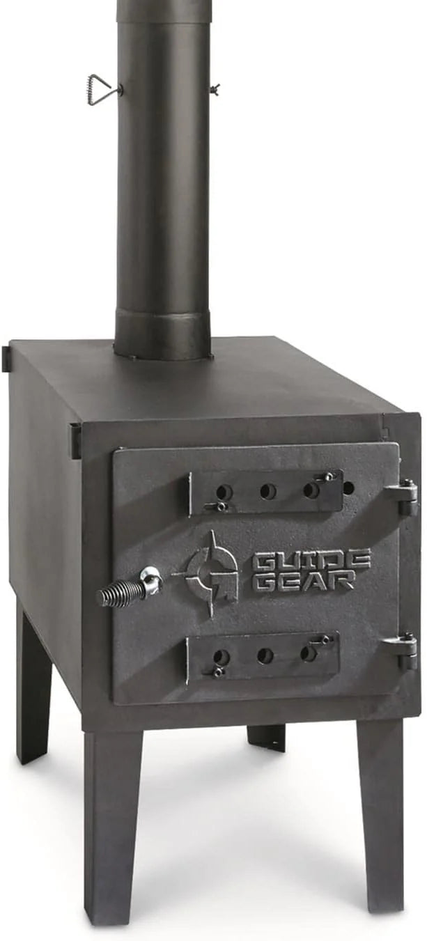 Guide Gear Large Outdoor Wood Burning Stove With Chimney Pipe