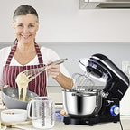 Aucma Stand Mixer 6.5-QT 660W 6-Speed Tilt-Head Food Mixer - Red