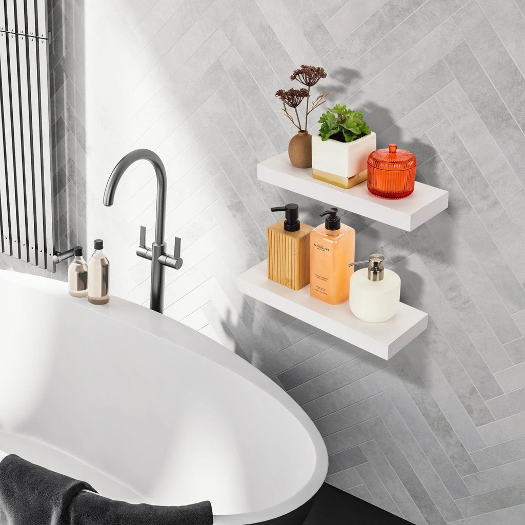 16 Inch Floating Wall Shelves, 3 Pack