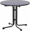 Paco Folding Table Diameter 80 cm Steel/Melamine Matt Anthracite