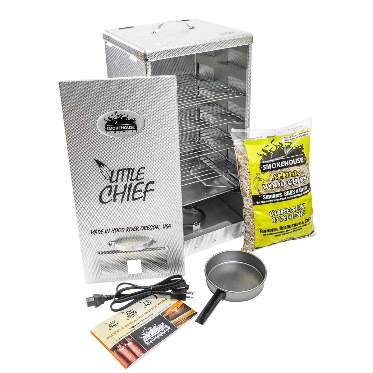 Smokehouse Little Chief Front Load Electric Smoker, 250-Watt, 4 Grills