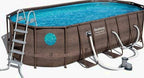 Bestway Power Steel 18 ft x 9 ft x 48 in Above Ground Pool Set - 1500-Gallon Filter Pump