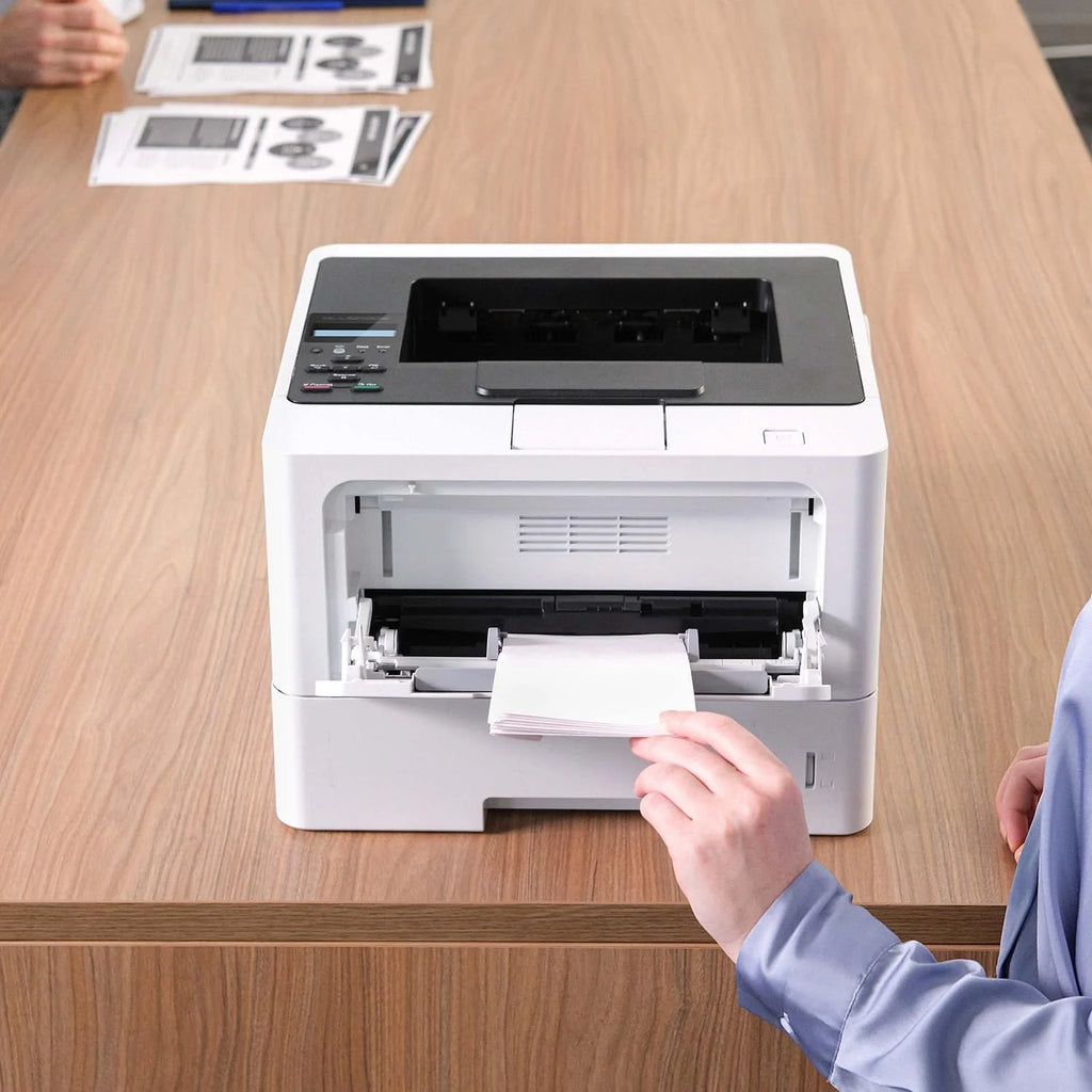 Brother Monochrome Laser Printer, 48ppm, Dual Paper Trays, White - HLL5210DW/HLL5210DN/HLL5210DWT
