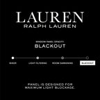 Blackout Single Window Curtain Panel, Back Tab And Rod Pocket, 100% Cotton