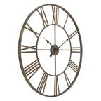 Round Metal Open-Frame Wall Clock