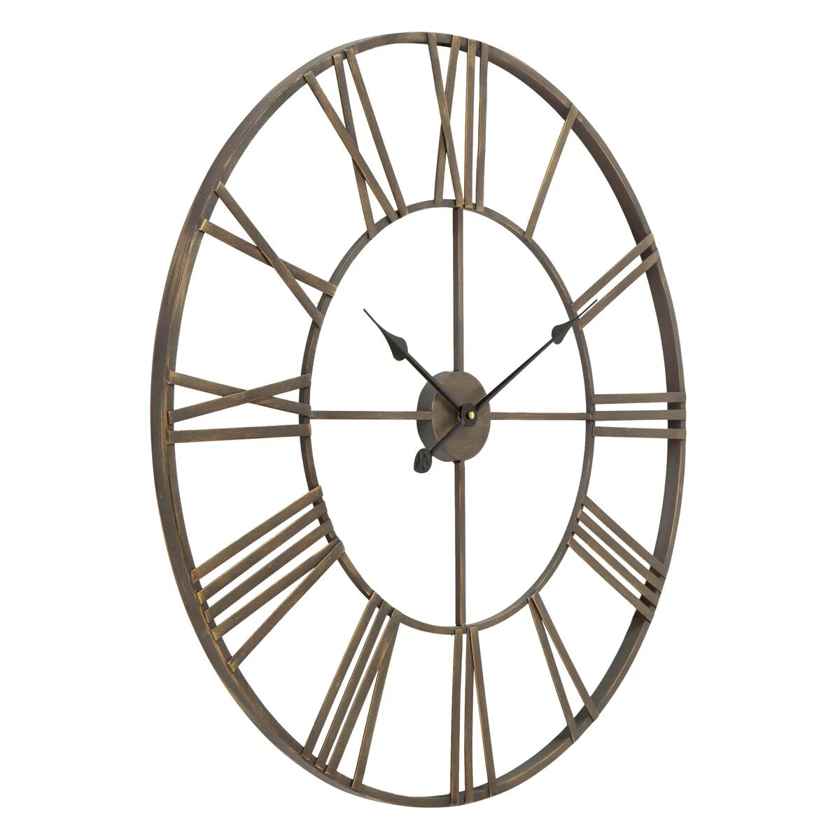 Round Metal Open-Frame Wall Clock