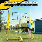 Adjustable Volleyball Training Net System 8x11 Feet With Volleyball