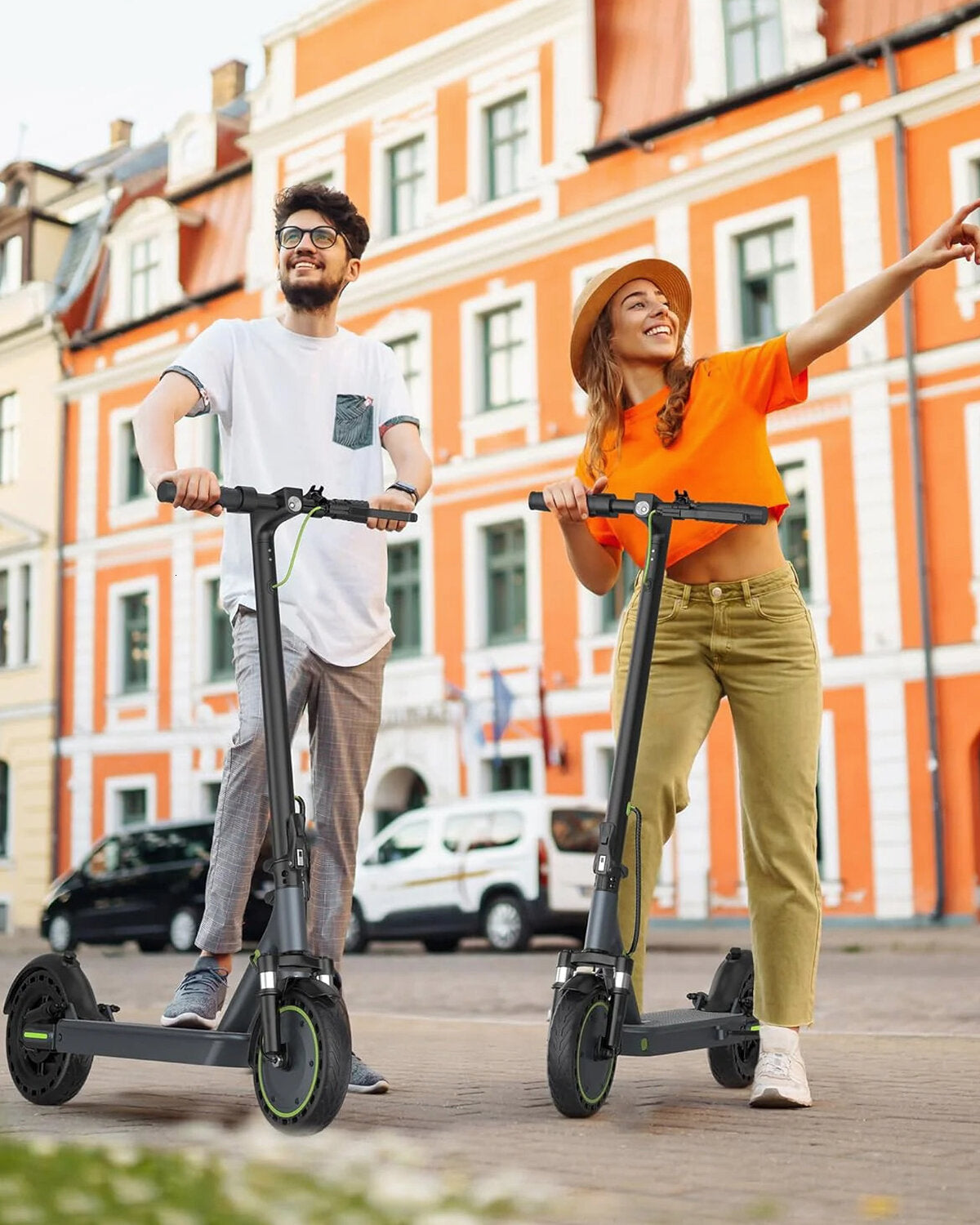Roinside Electric Scooter, 8.5 in Solid Tires, 350W Motor, Up To 19 MPH, 21-23 Miles - UP12 Plus