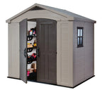 Keter Resin Outdoor Storage Shed, 8 x 11 Foot, 550 Cu. Ft., Taupe