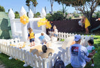 White Oxford Kids Bounce House With Slide And Blower, 103 x 71 x 90 inch, Ages 2-8