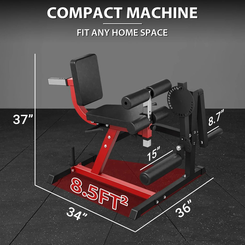 GMWD Leg Extension And Curl Machine, Plate Loaded, Black - LE02