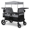 4-Seater Children's Stroller - Grey