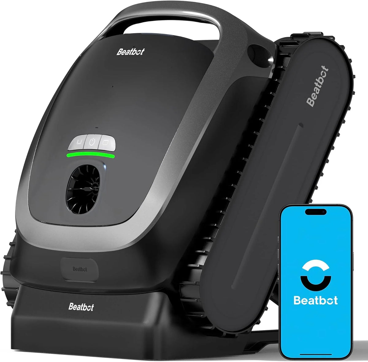 Cordless Robotic Pool Vacuum Cleaner, 2,260 sq.ft, Light Gray - AquaSense A