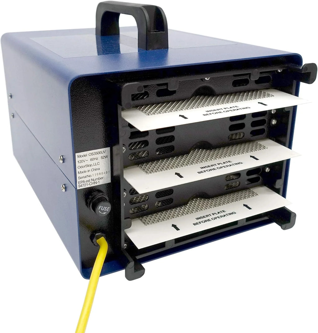 OdorStop Ozone Generator Ionizer, Blue, 2500 Square Feet - OS2500UV