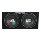 MTX TNE212D 12-Inch Dual Loaded Subwoofer Enclosure 2-Pack With Planet Audio AC1500.1 Amplifiers 2-Pack And Soundstorm AKS8 Wiring Kit