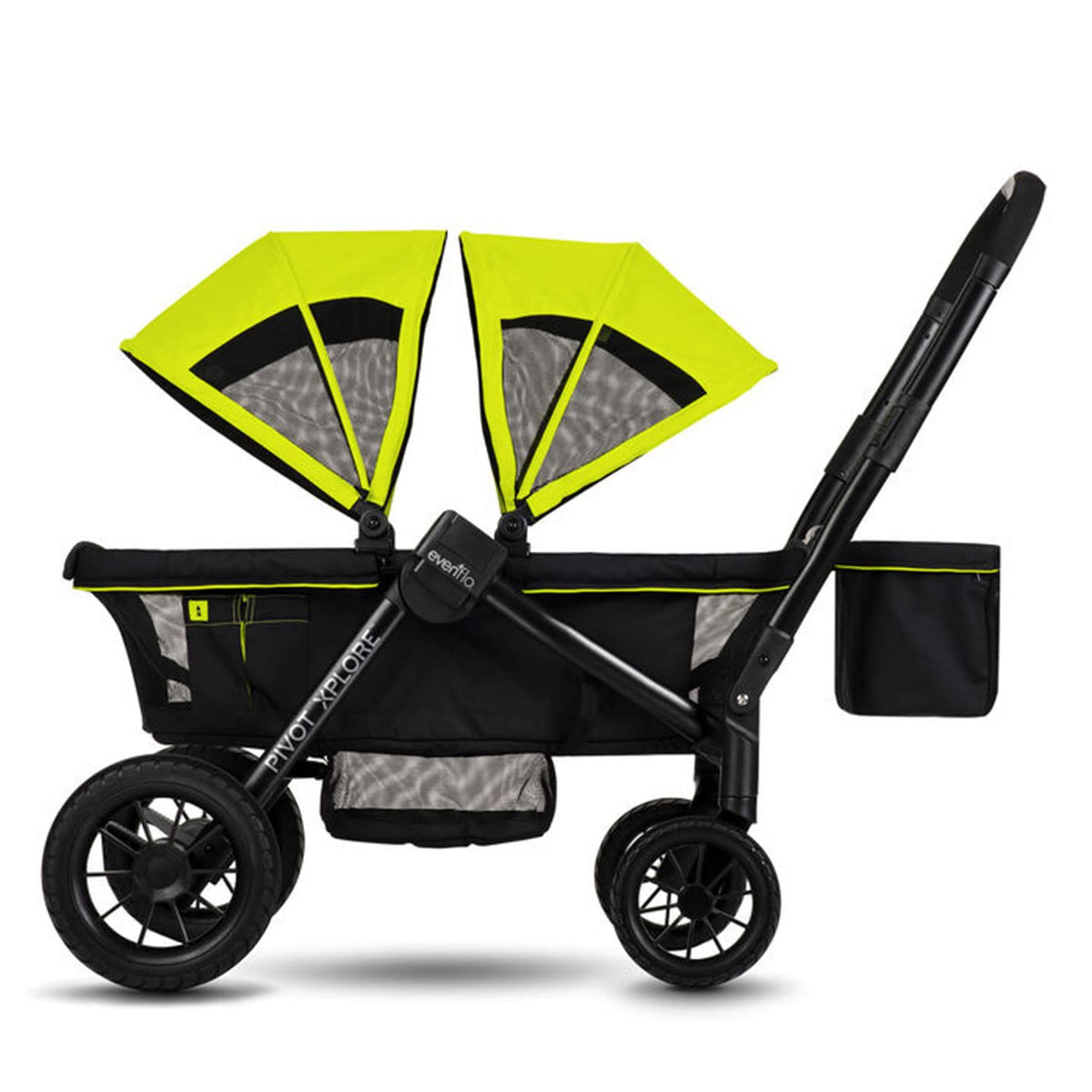 2-in-1 All-Terrain Baby Stroller Wagon With Canopy And Storage - Gray