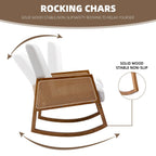 Upholstered Tall Back Gliding Rocking Armchair