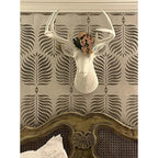 White Resin Deer Head Wall Decor With Antlers - Mini / Large
