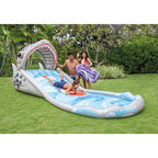 Intex Surf N Slide Inflatable Water Slide, 15-Foot, With 2 Surf Riders And Electric Air Pump