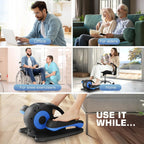 ANCHEER Under Desk Elliptical Seated Foot Pedal Exerciser, Sky Blue, 18in D x 16in W x 10in H - AR-65