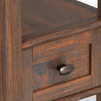 Solid Wood Narrow Side Table, 14 in Wide, 24 in D x 14 in W x 20 in H