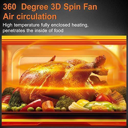 Iconites 10-in-1 Air Fryer Toaster Oven, 20 Quart, 1800W, Silver/Black