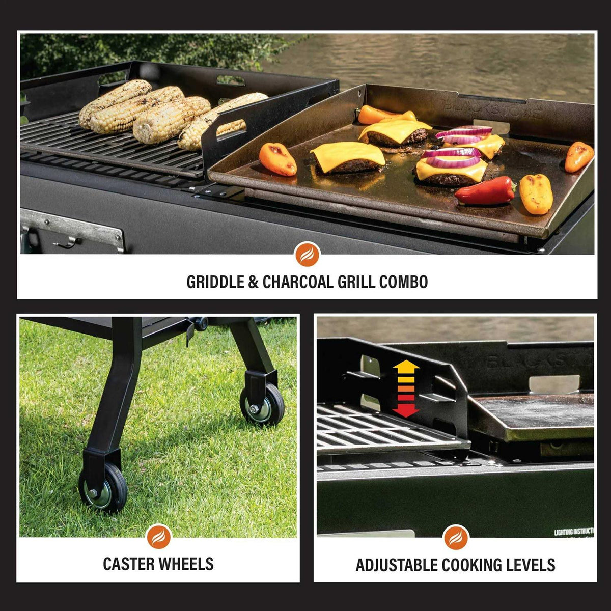 Blackstone Griddle & Charcoal Grill Combo