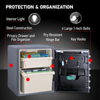 1.23 Cu Ft Waterproof And Fireproof Digital Safe Box - Alloy Steel