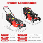 Dodoam Self-Propelled Gas Lawn Mower, 20-Inch 140cc OHV Engine, 3-in-1