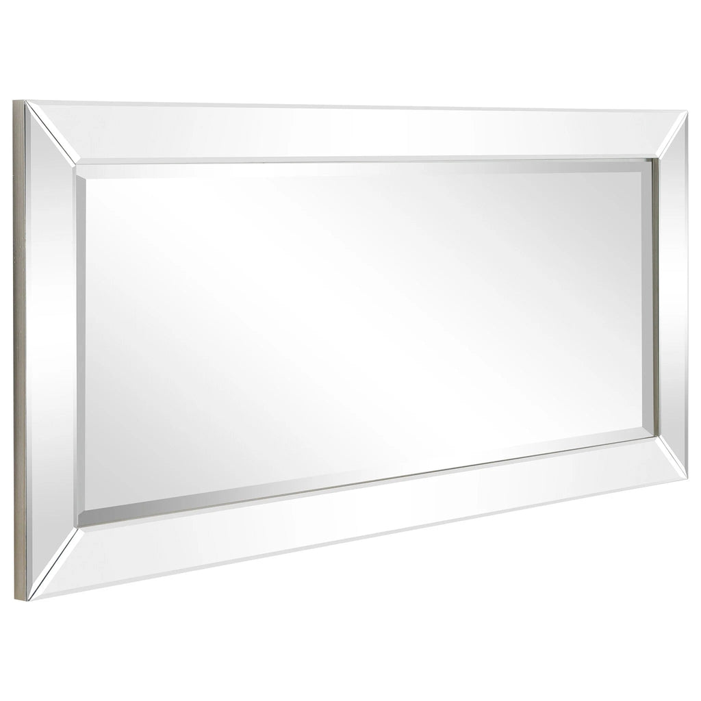 Rectangular Clear Beveled Wall Mirror - 3 Sizes