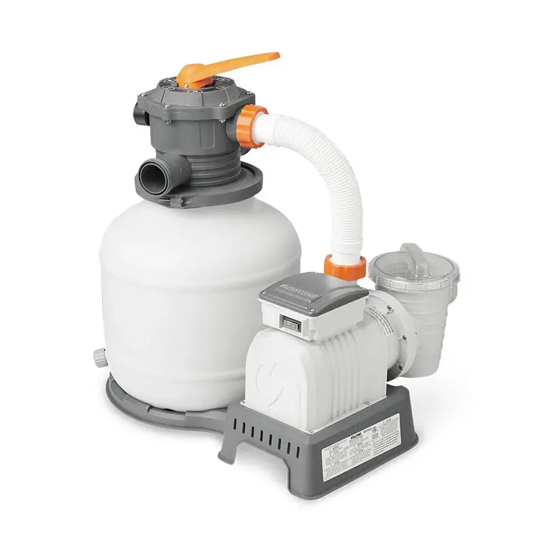 Bestway Flowclear Above-Ground Pool Sand Filter Pump, 2000 Gallon, Gray