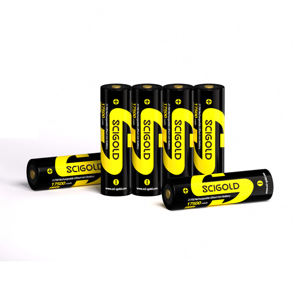 Scigold 21700 Li-ion Rechargeable Batteries, 3.7V, 17500mWh, 6 Pack - SG-B00A-2101#3