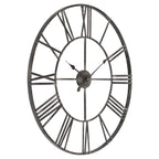 Round Metal Open-Frame Wall Clock