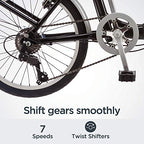 20-Inch Folding Adult Bike for Men and Women - 7-Speed Drivetrain