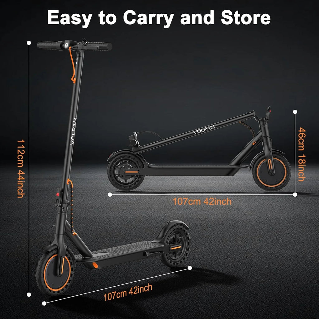 Electric Scooter 350W 16 Mph 12-Mile Range Black - Folding