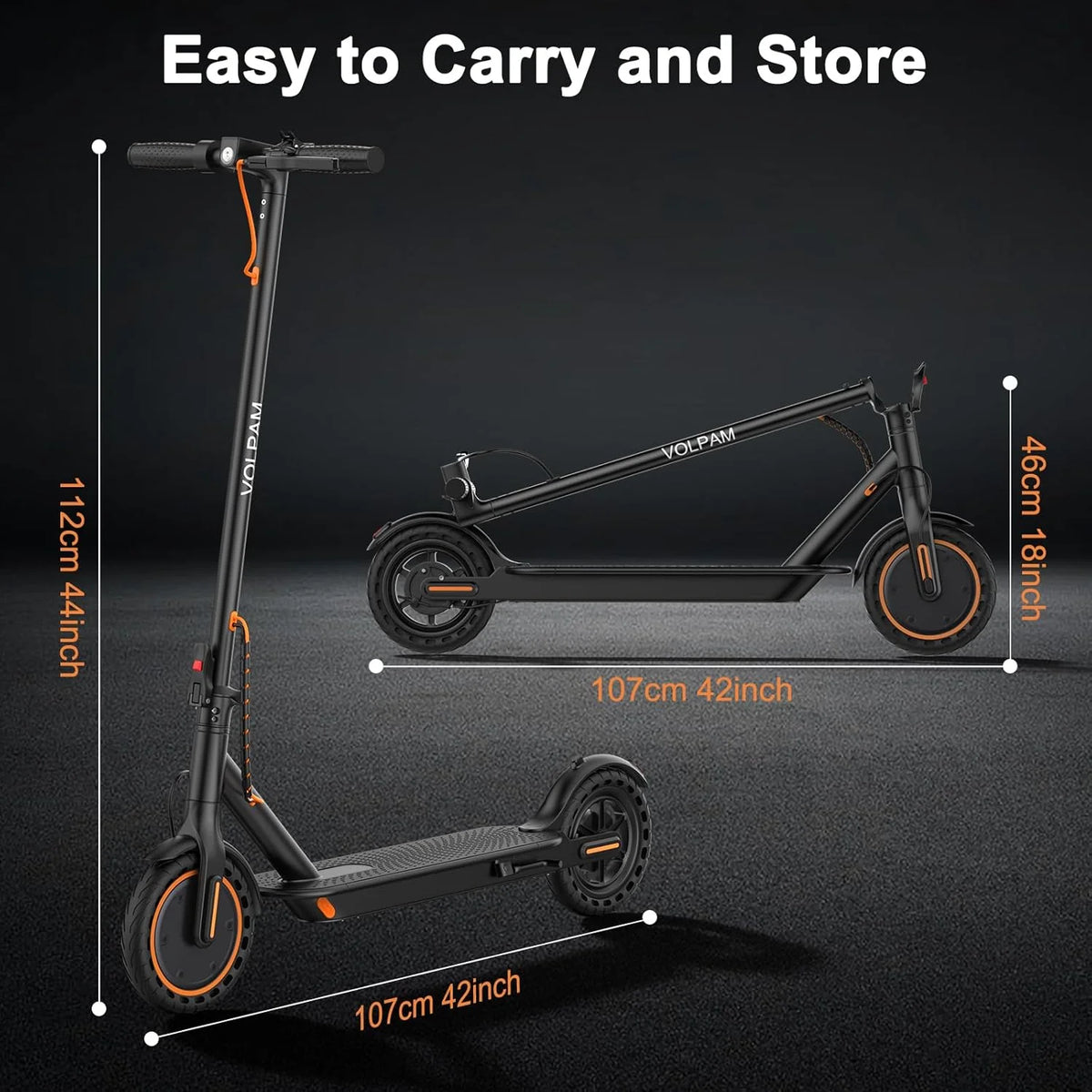 Electric Scooter 350W 16 Mph 12-Mile Range Black - Folding