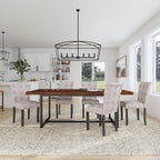 Set Of 2 Upholstered Parsons Dining Chairs, 38 in H x 19 in W x 23.5 in D