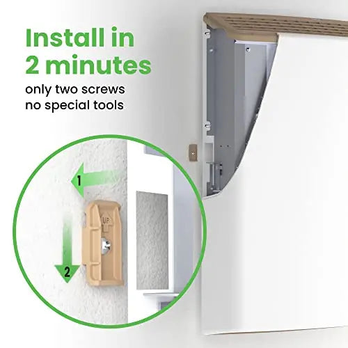 Envi Plug-In Electric Panel Wall Heater, Luxury White, 500 Watts, 2.25in D x 19.25in W x 22.28in H - LE5012P