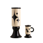 Glazed Ceramic Decorative Vase And Candle Holder Set
