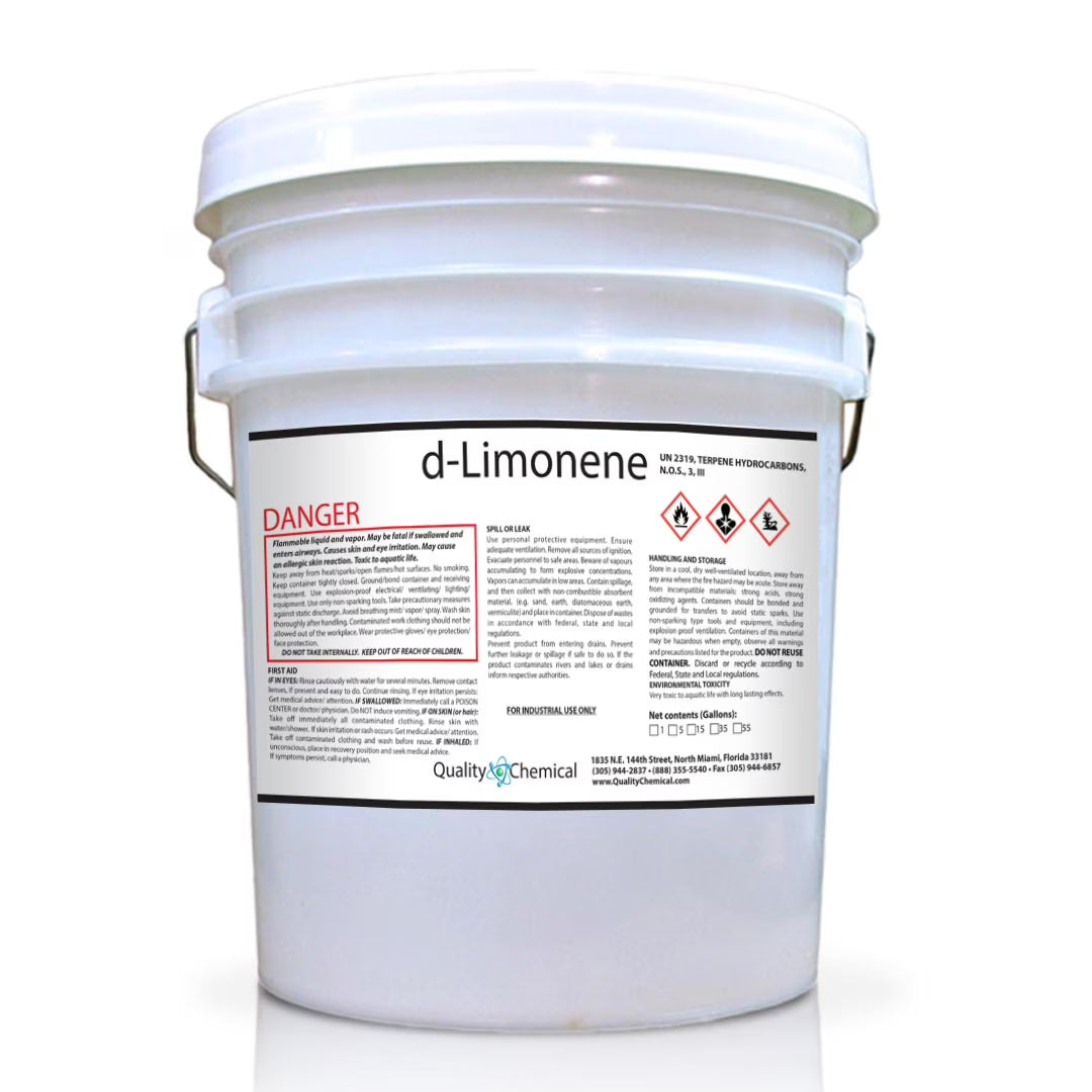 Technical Grade D-Limonene Citrus Solvent - 5 Gallon Pail
