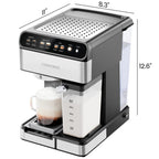 Chefman CafeMaster Pro 6-in-1 Espresso Machine With Milk Frother, Stainless Steel, 1.8-Liter - RJ54-I-SV / RJ54-I-SV-AM