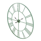 Round Metal Open-Frame Wall Clock