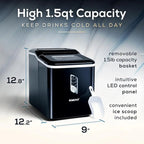 Igloo Portable Automatic Ice Maker, 26 lbs/Day, 1.5-Quart Water Tank - Self-Cleaning