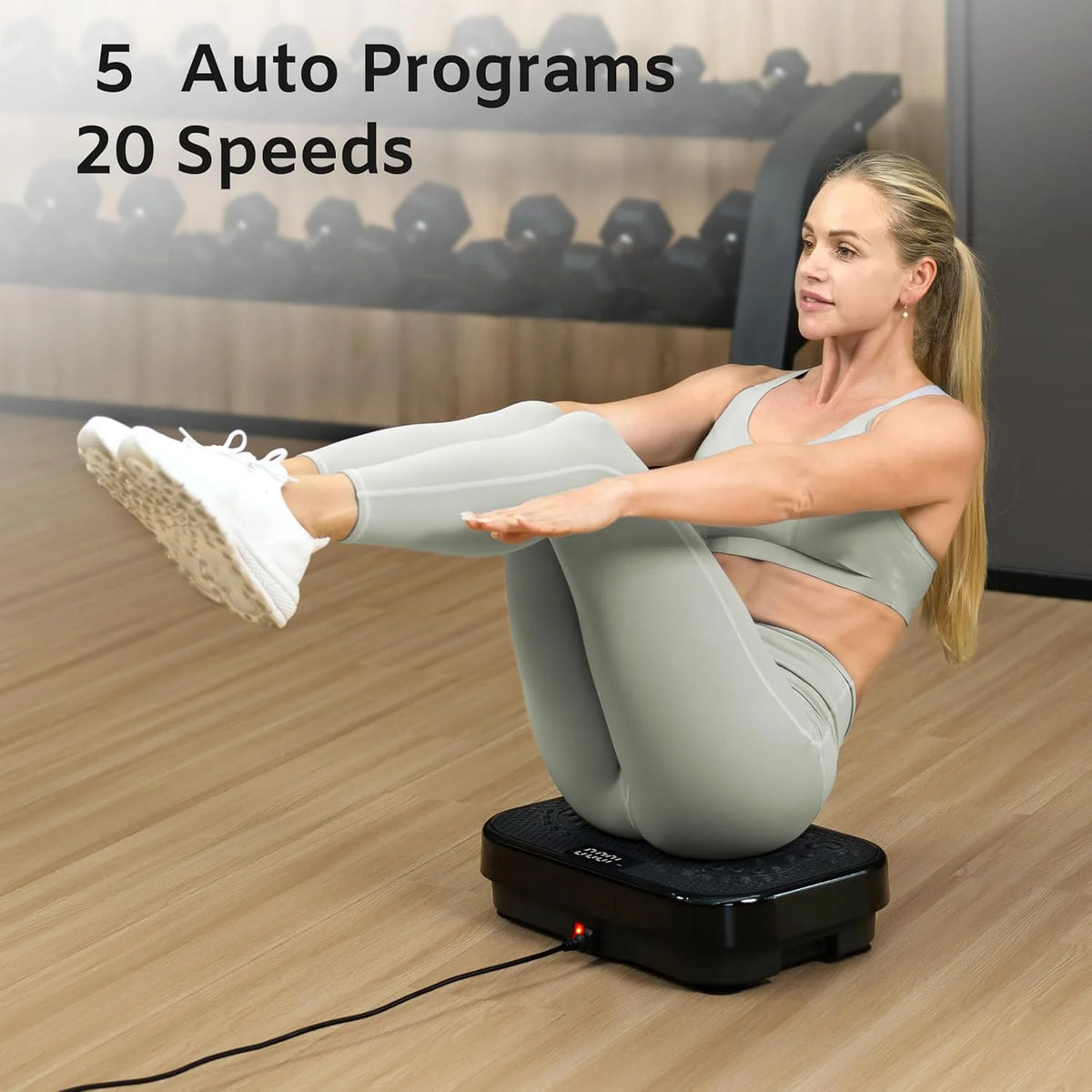 TheNeat Vibration Plate Exercise Machine, 330 Lbs Capacity, Black - NeatShake