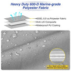 Fuprosico 600D Waterproof Winter Boat Cover With Motor Cover, 17-19 ft